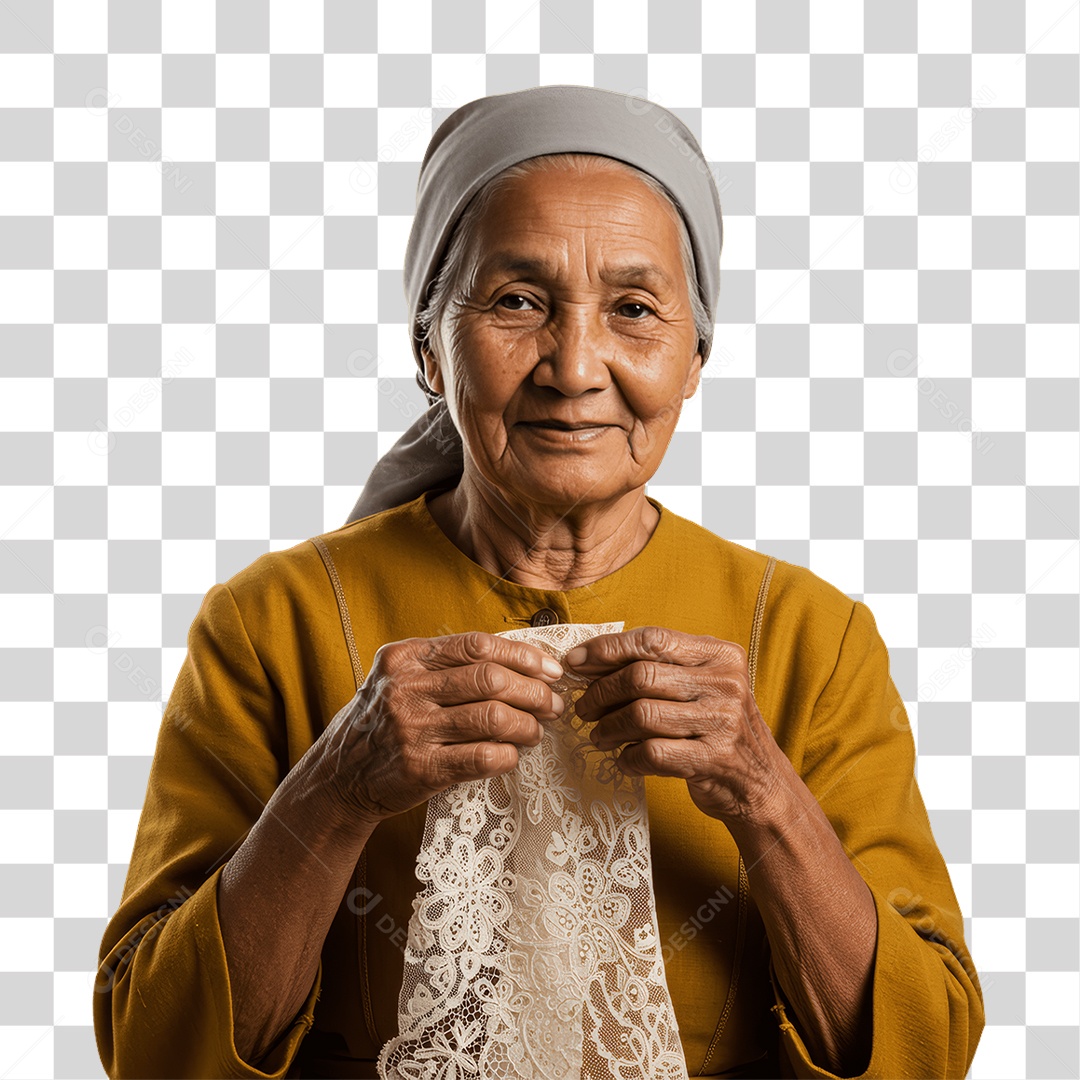 Mulher Costureira PNG Transparente