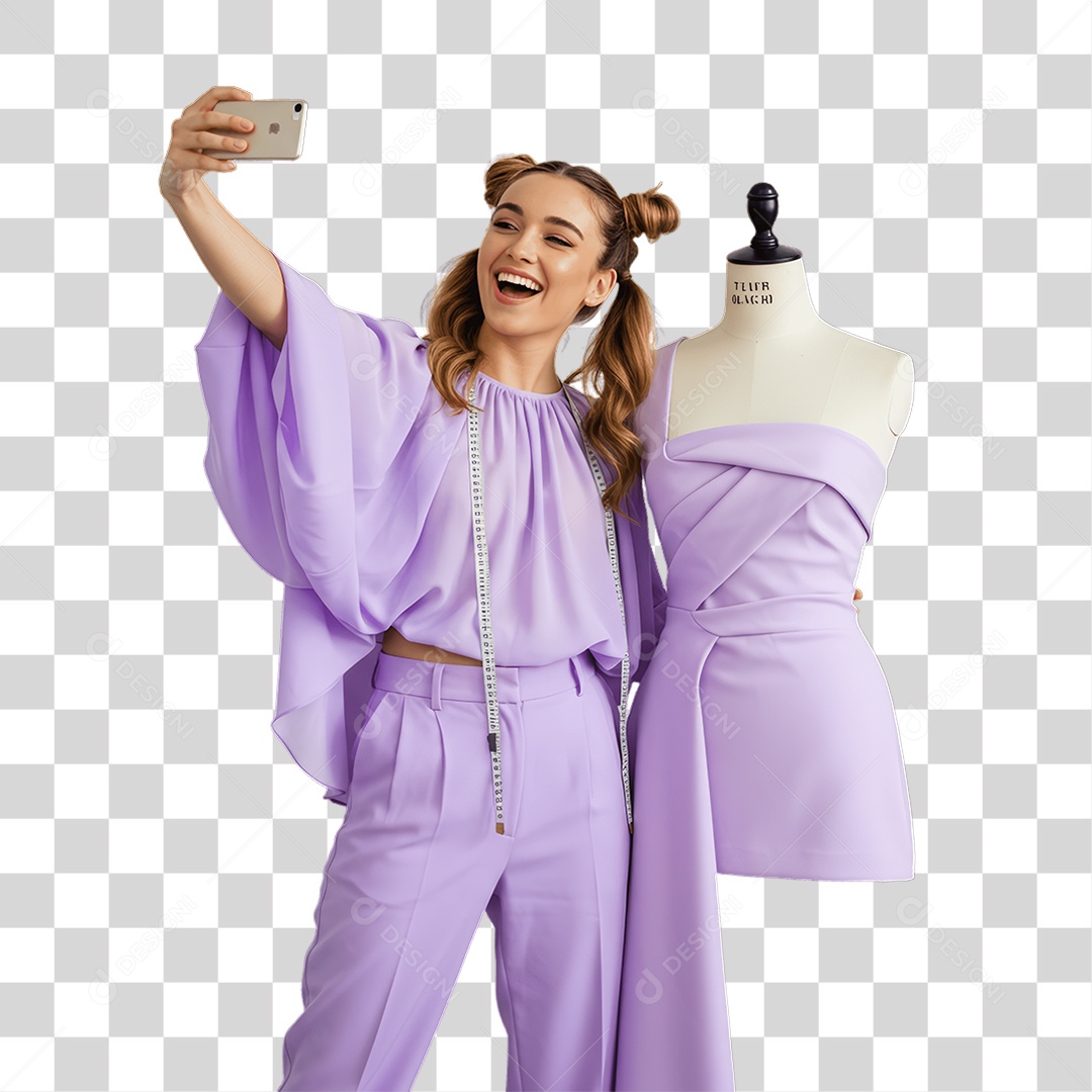 Mulher Costureira PNG Transparente