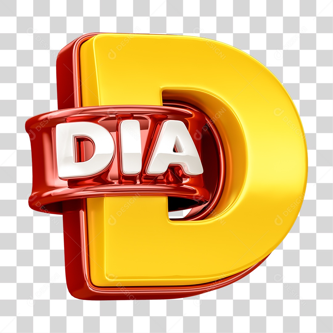 Selo 3D Dia D PNG Transparente