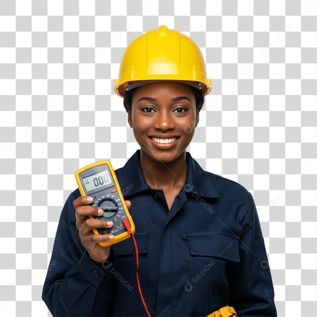 Mulher Trabalho de Eletricista PNG Transparente