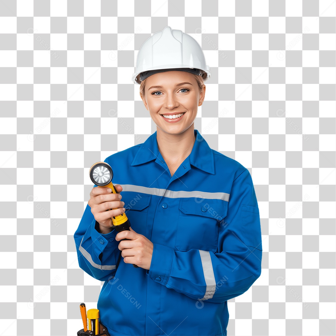 Mulher Trabalho de Eletricista PNG Transparente