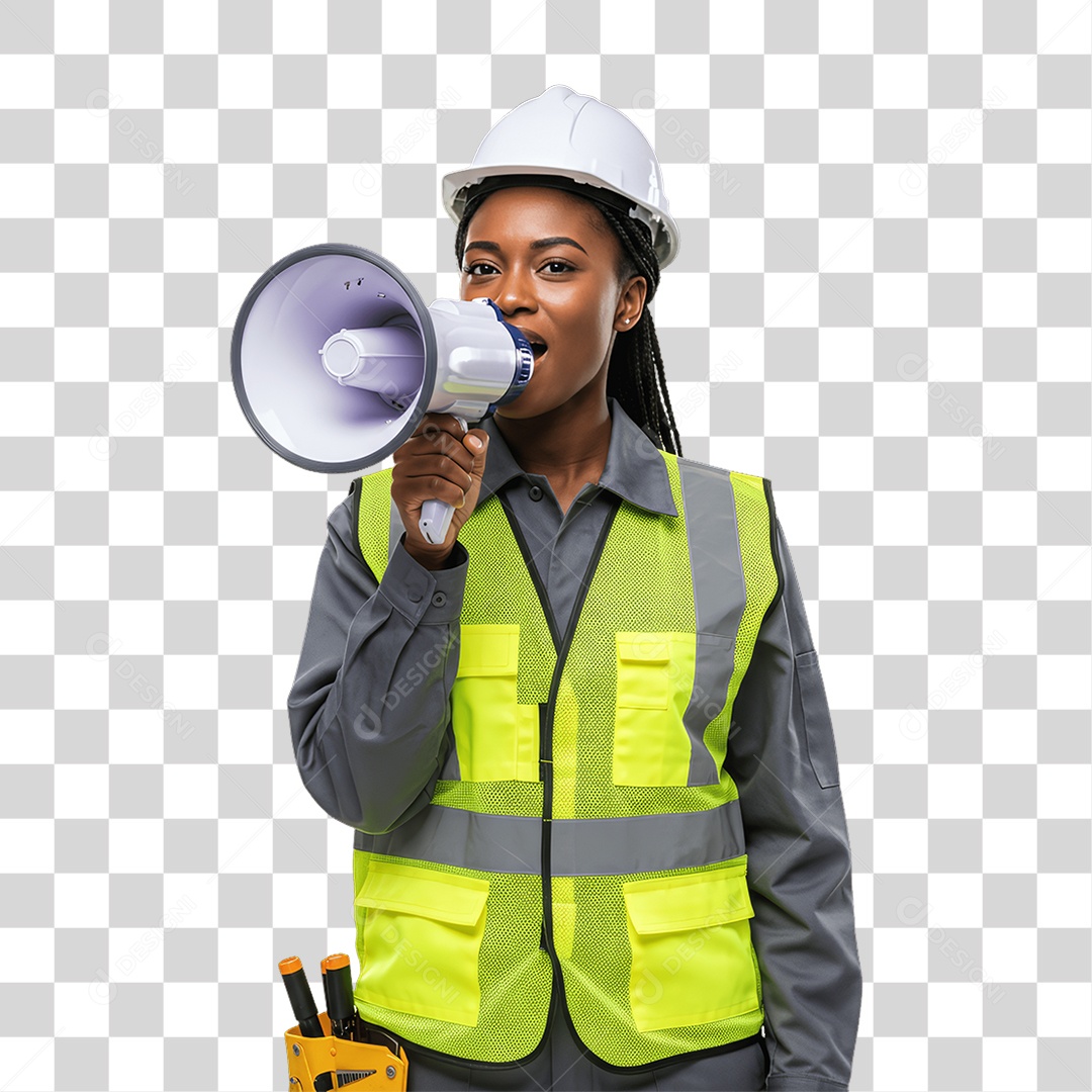 Mulher Trabalho de Eletricista PNG Transparente