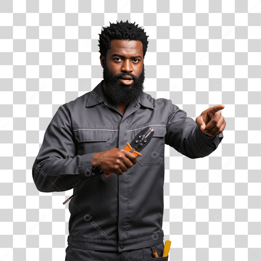 Homem Trabalho de Eletricista PNG Transparente