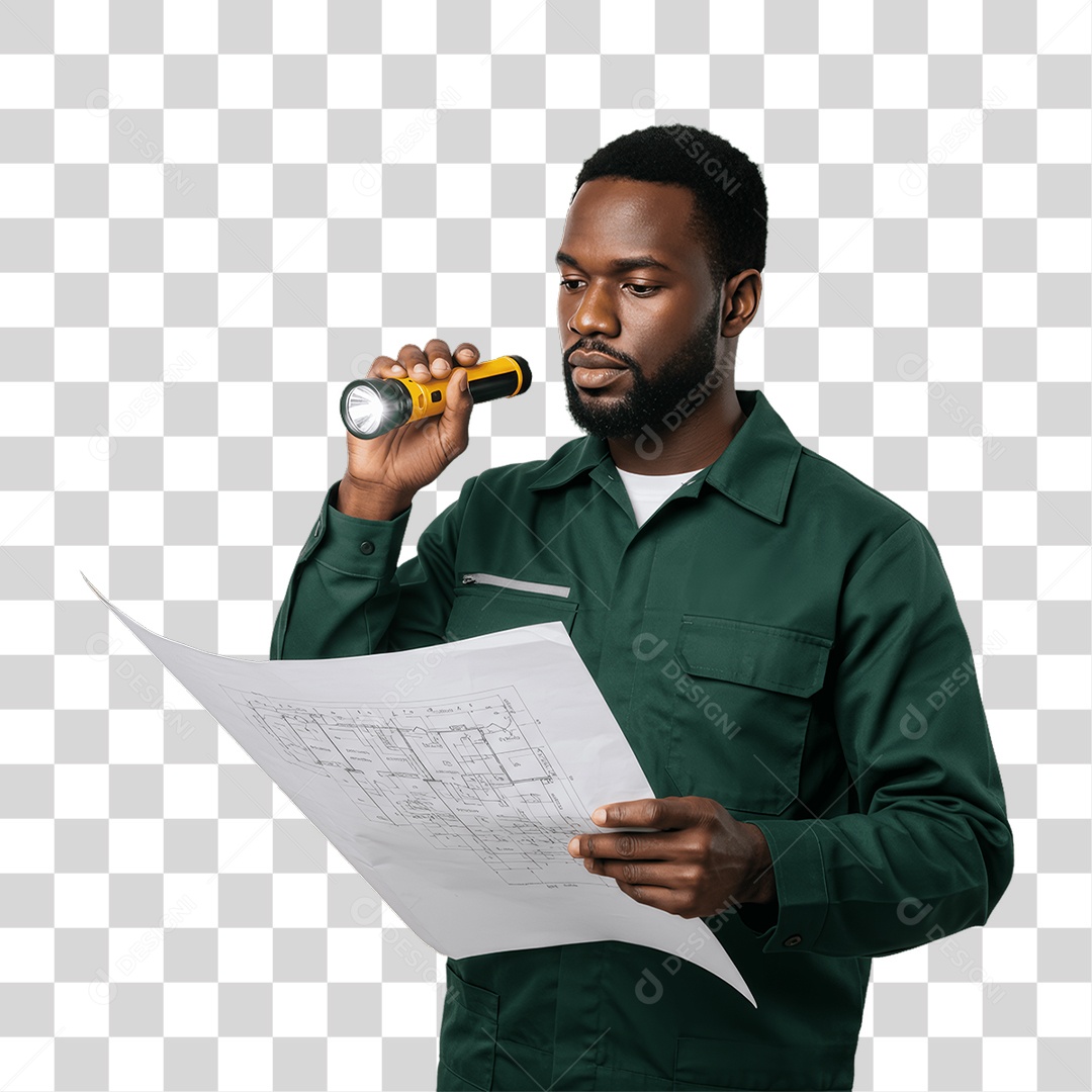 Homem Trabalho de Eletricista PNG Transparente