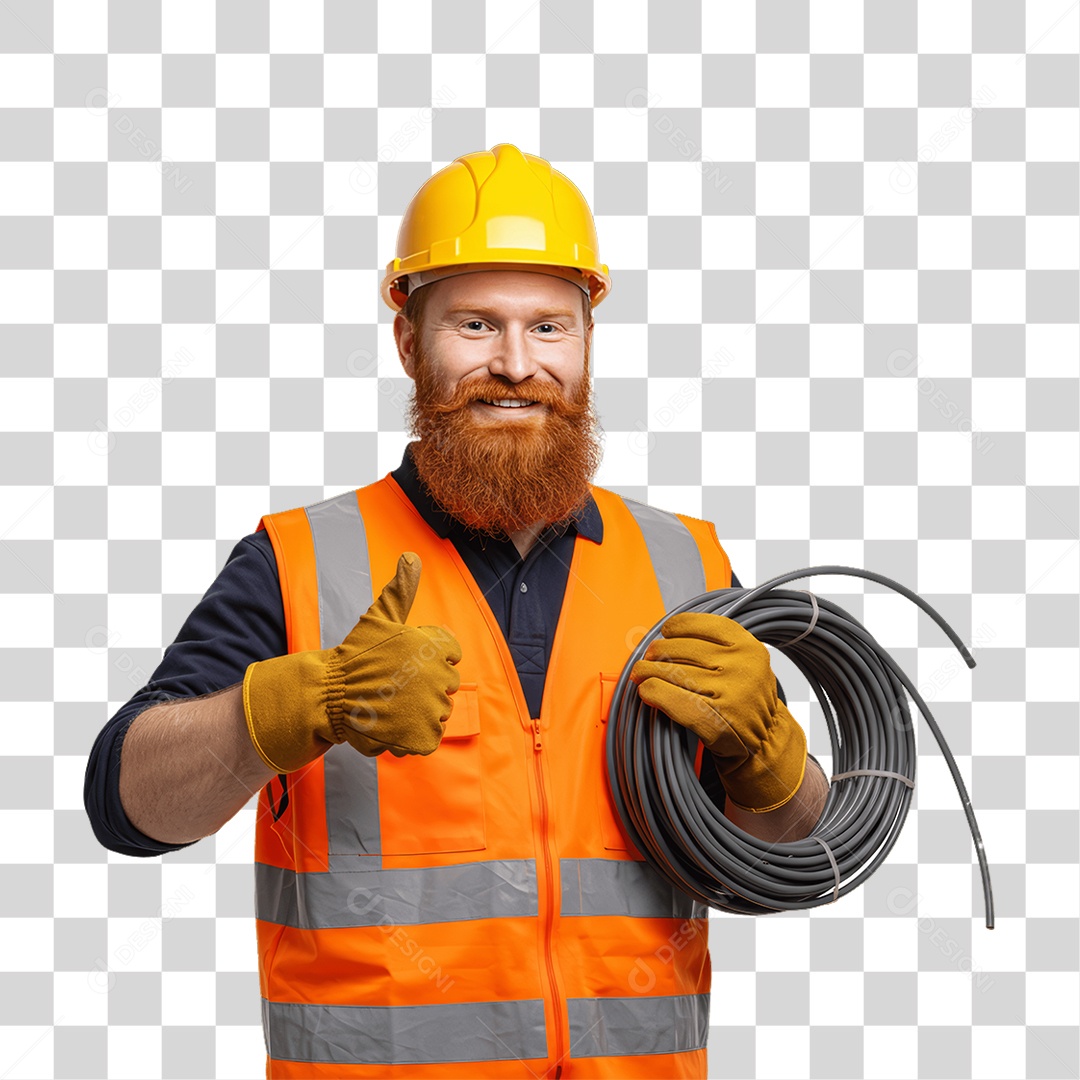 Homem Trabalho de Eletricista PNG Transparente