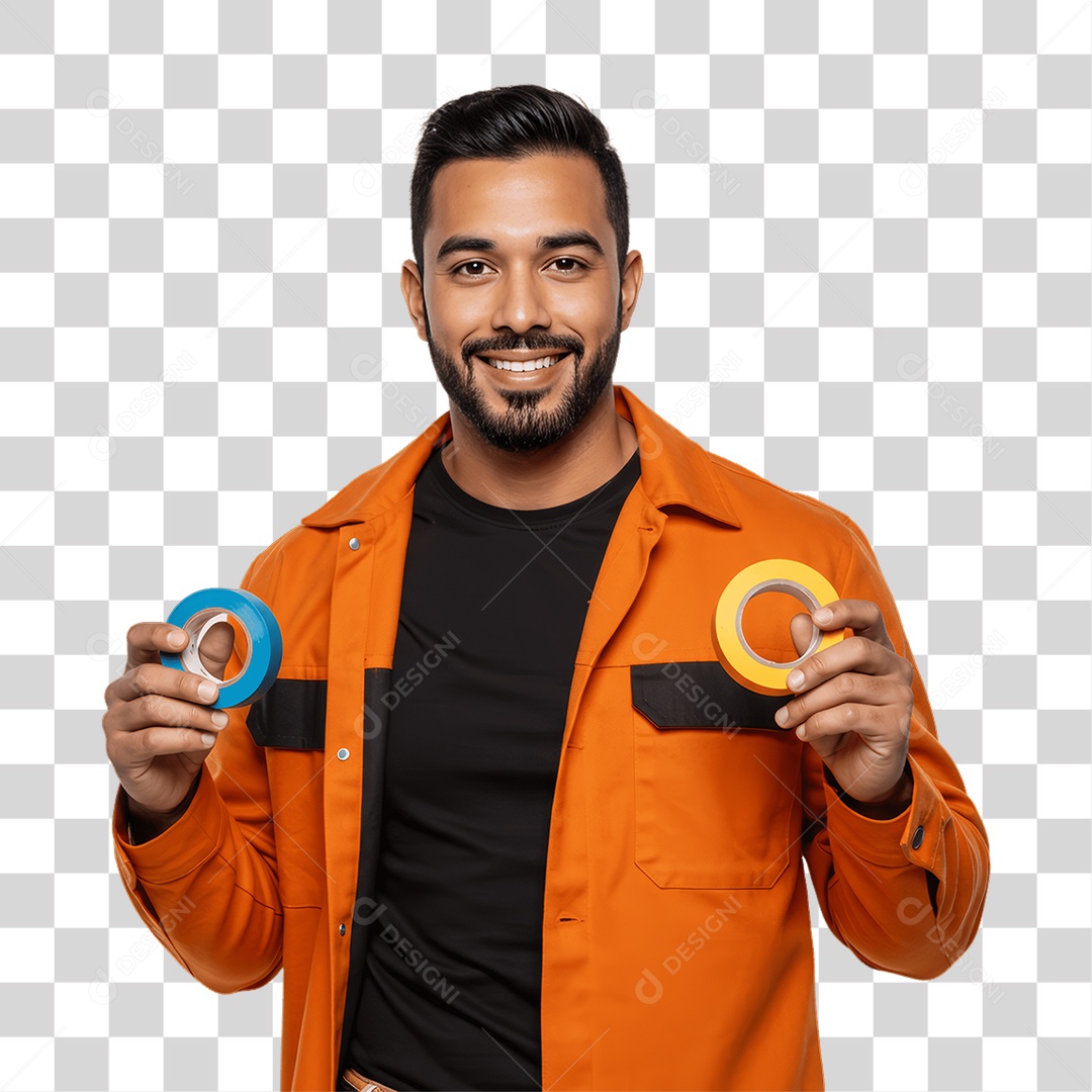 Homem Trabalho de Eletricista PNG Transparente
