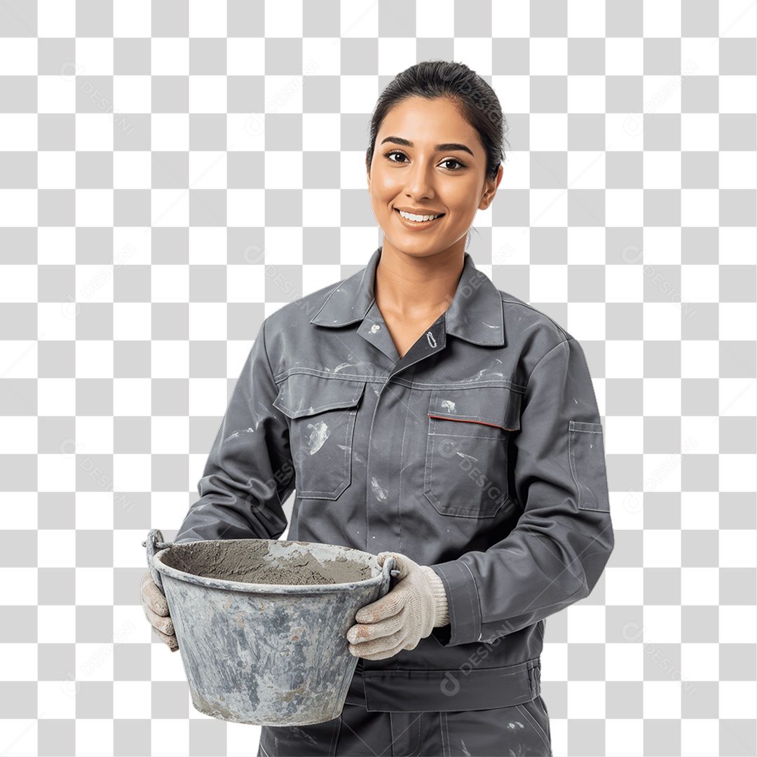 Mulher Pedreira Trabalho em Construção PNG Transparente