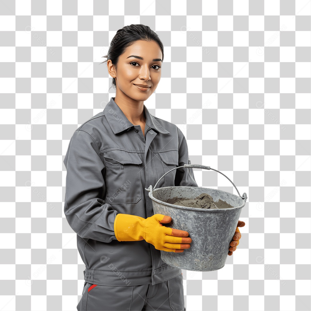 Mulher Pedreira Trabalho em Construção PNG Transparente