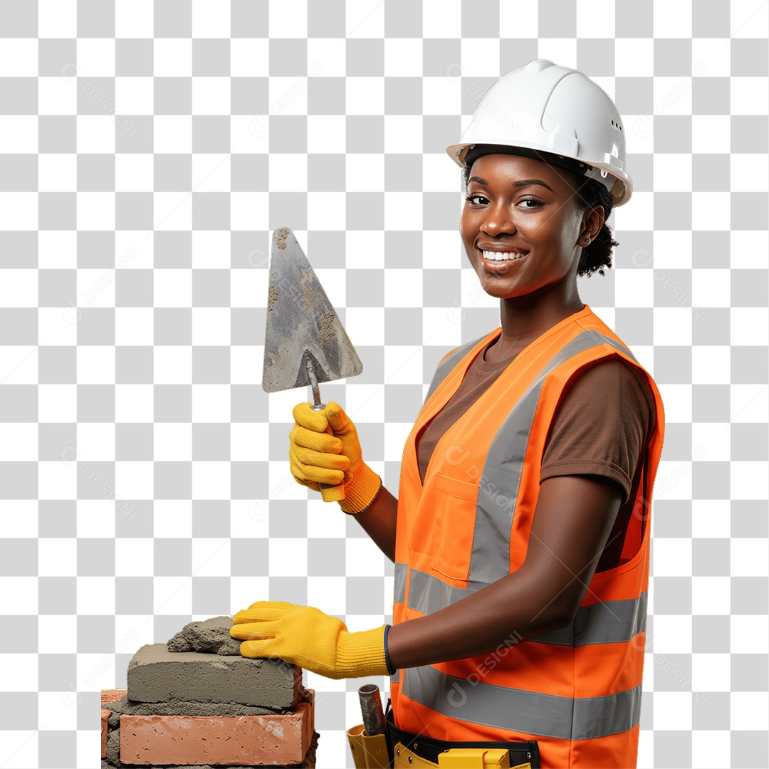 Mulher Pedreira Trabalho em Construção PNG Transparente