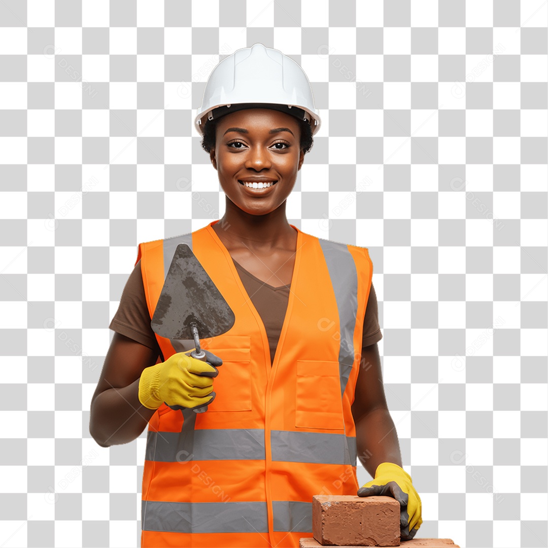 Mulher Pedreira Trabalho em Construção PNG Transparente