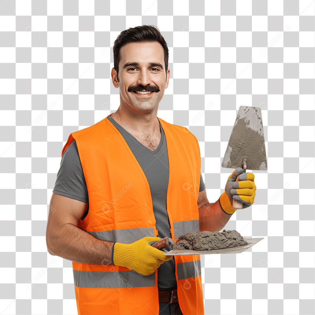 Pedreiro Trabalho em Construção PNG Transparente