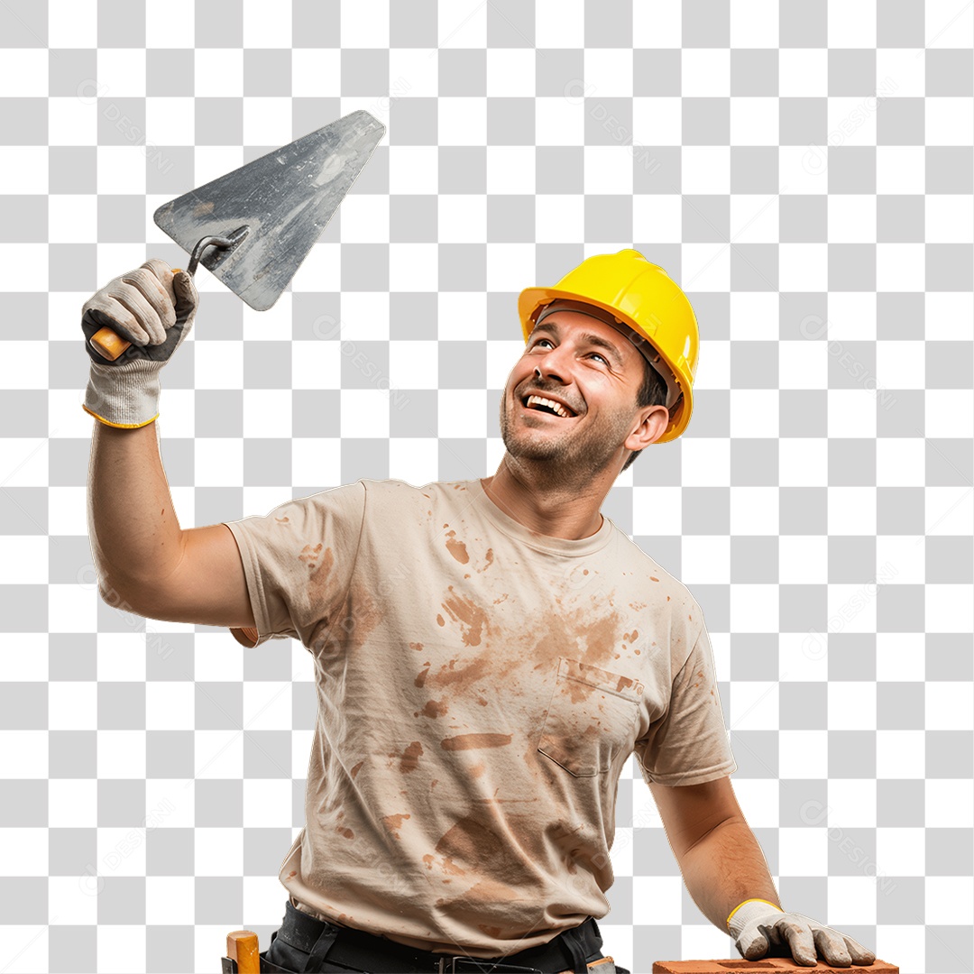 Pedreiro Trabalho em Construção PNG Transparente