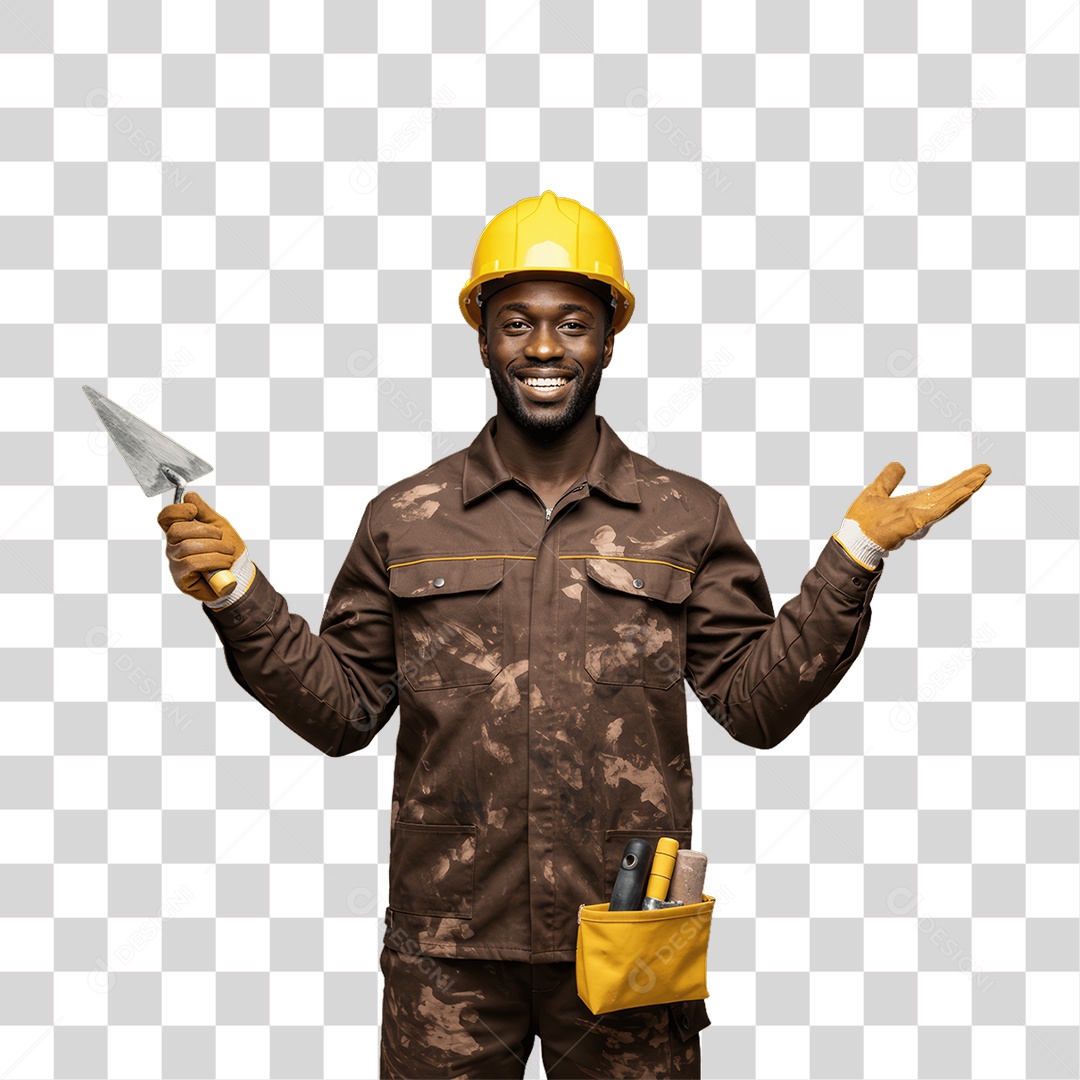 Pedreiro Trabalho em Construção PNG Transparente