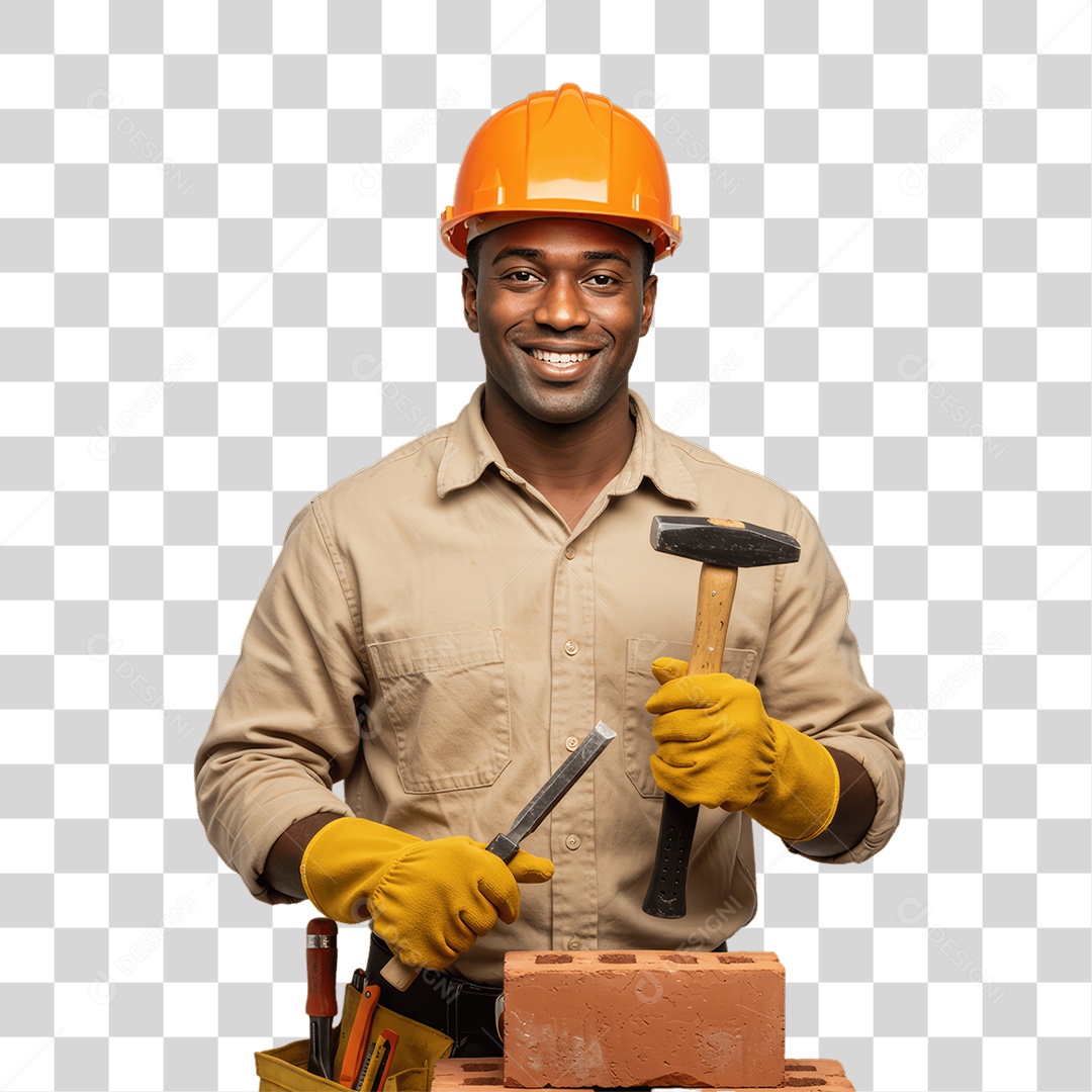 Pedreiro Trabalho em Construção PNG Transparente