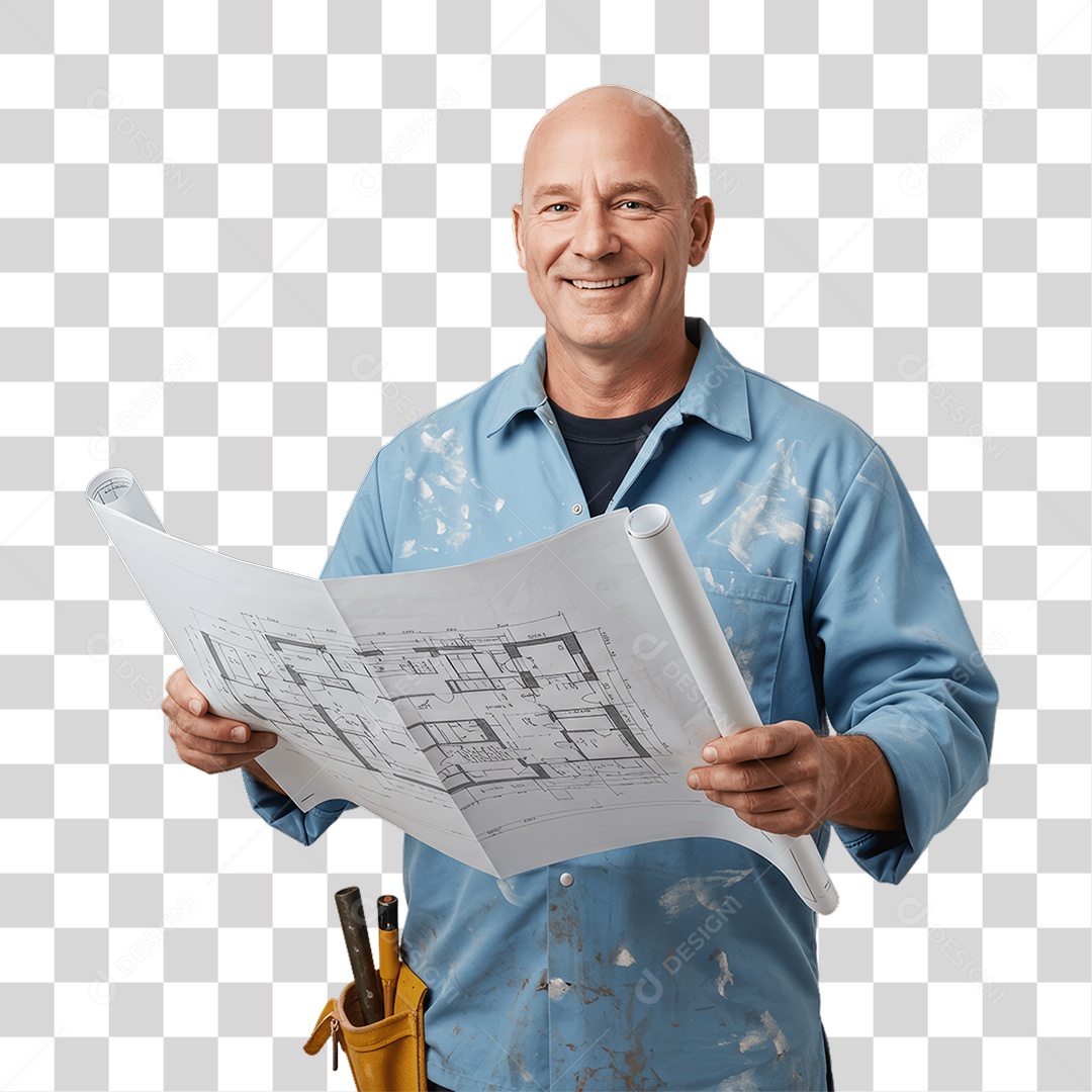 Pedreiro Trabalho em Construção PNG Transparente