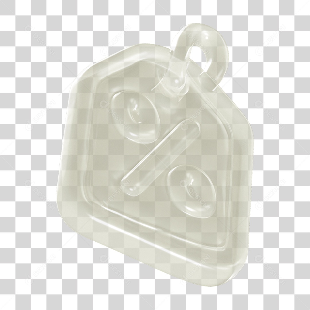 Ícone 3D Etiqueta de Desconto PNG Transparente