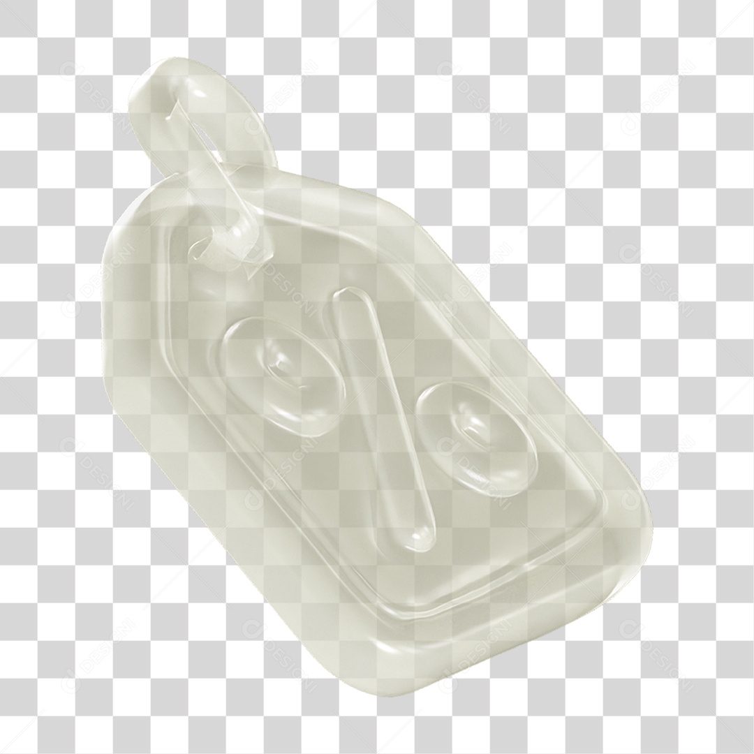 Ícone 3D Etiqueta de Desconto PNG Transparente