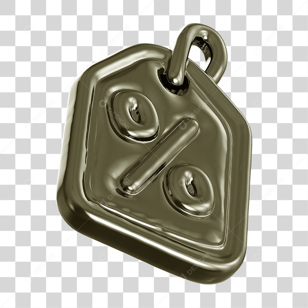 Ícone 3D Etiqueta de Desconto PNG Transparente