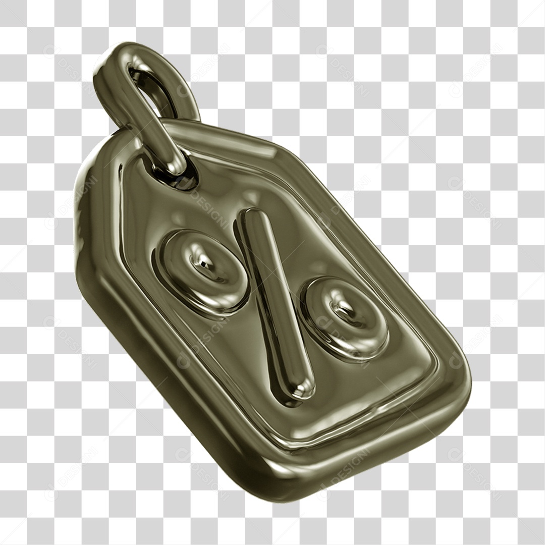 Ícone 3D Etiqueta de Desconto PNG Transparente