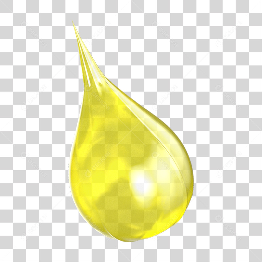 Ícone 3D Gota de Água PNG Transparente