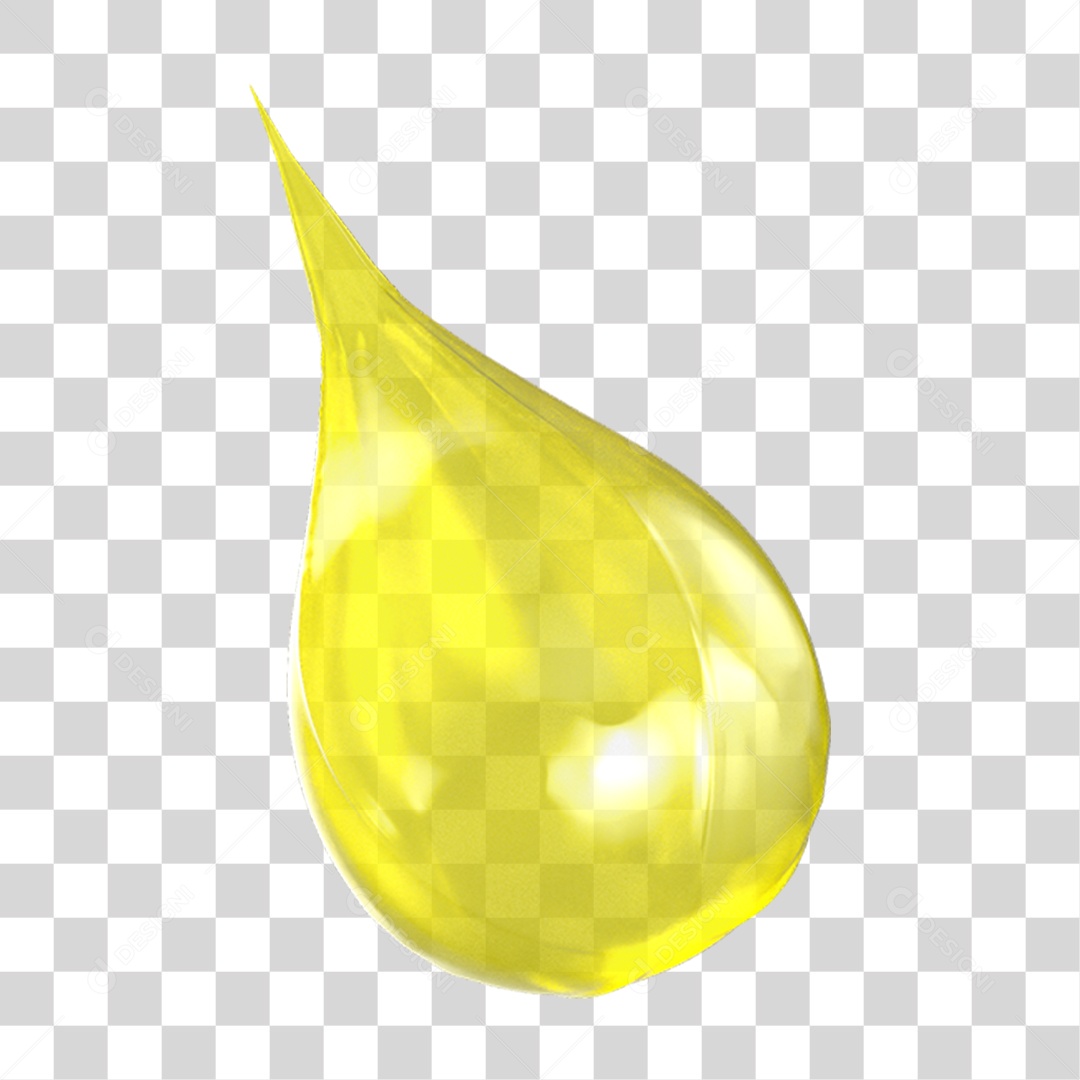 Ícone 3D Gota de Água PNG Transparente