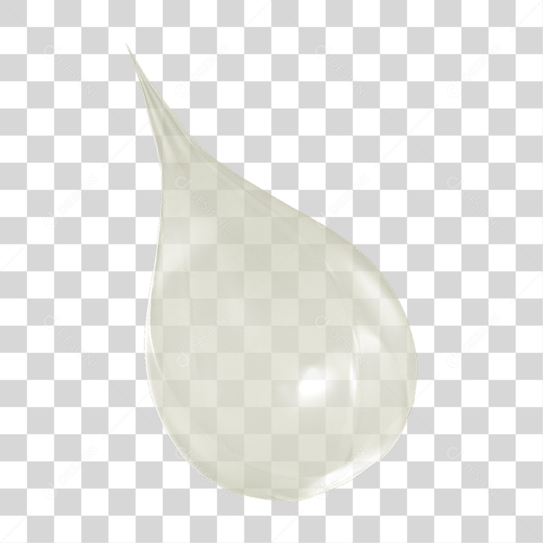 Ícone 3D Gota de Água PNG Transparente