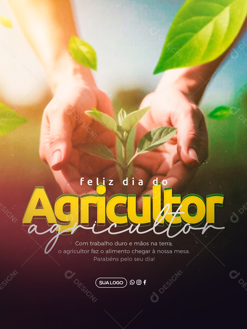 Dia do Agricultor 28 de Julho Social Media PSD Editável