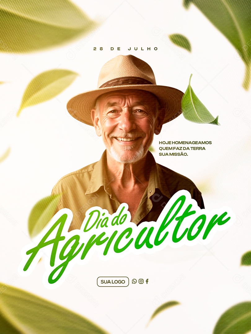 Dia do Agricultor 28 de Julho Social Media PSD Editável