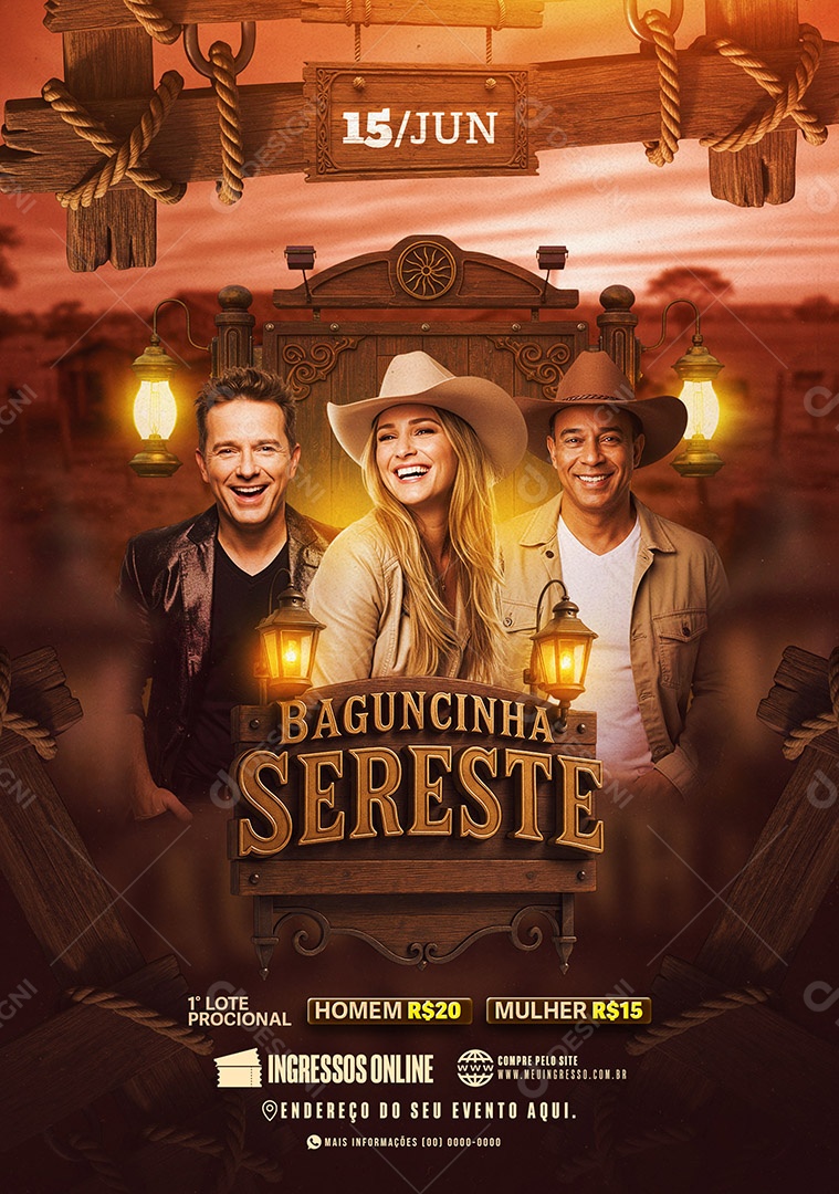 Feed Flyer Baguncinha Sereste Social Media PSD Editável