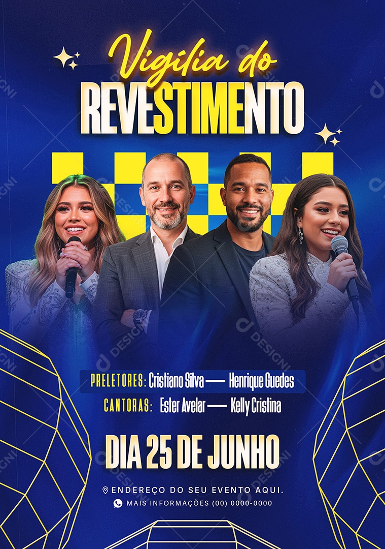 Feed Flyer Culto do Revestimento Social Media PSD Editável