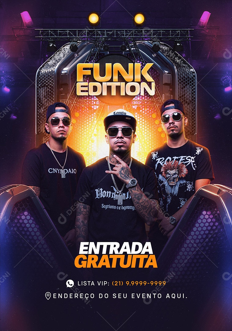 Feed Flyer Funk Edition Social Media PSD Editável