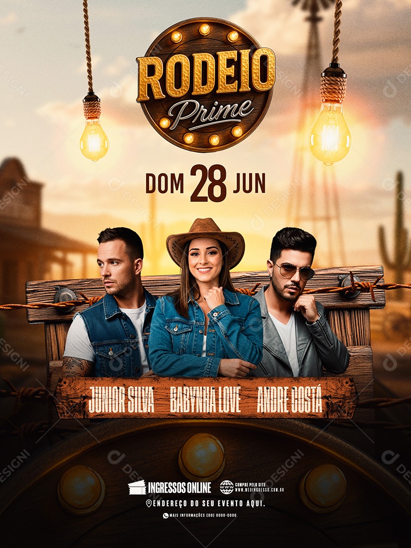 Feed Flyer Rodeio Prime Social Media PSD Editável