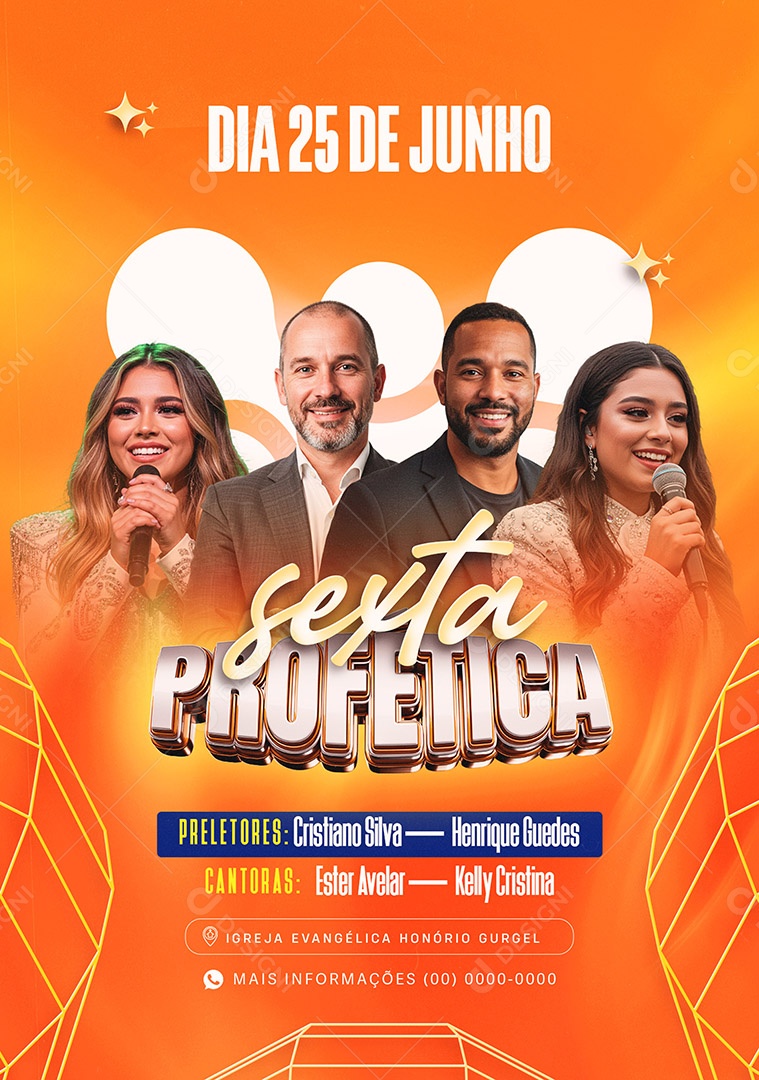 Feed Flyer Sexta Profetica Social Media PSD Editável