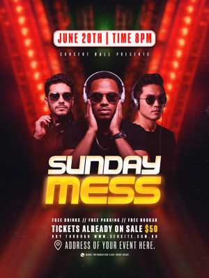 Feed Flyer Sunday Mess Social Media PSD Editável