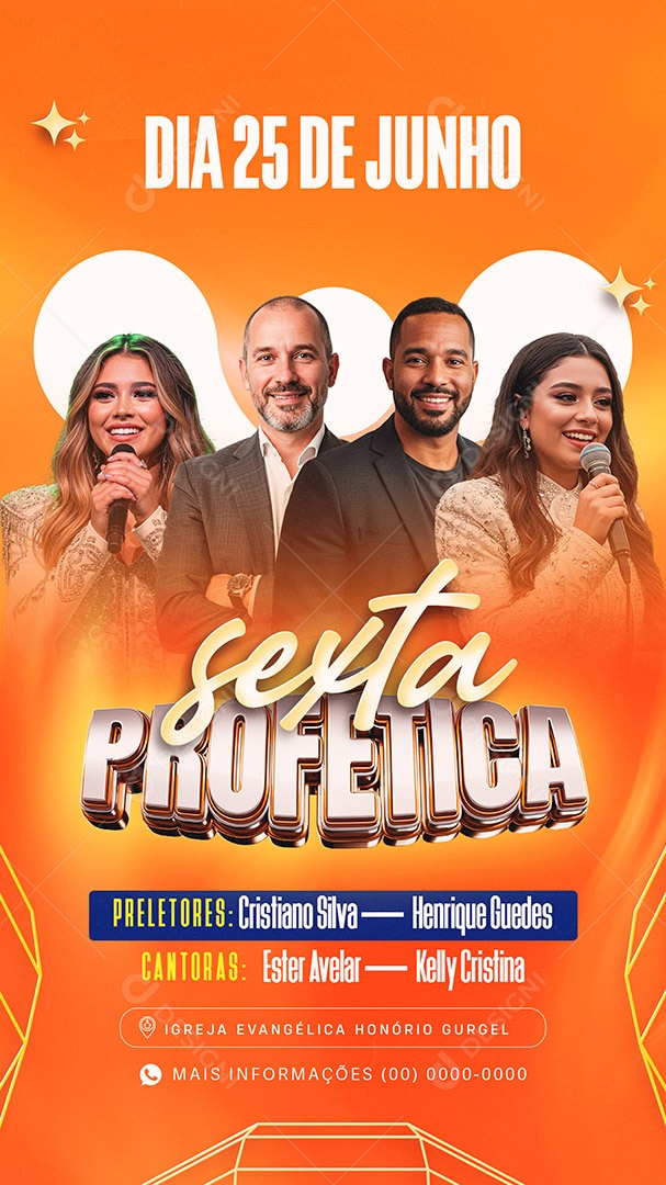 Sory Flyer Sexta Profetica Social Media PSD Editável