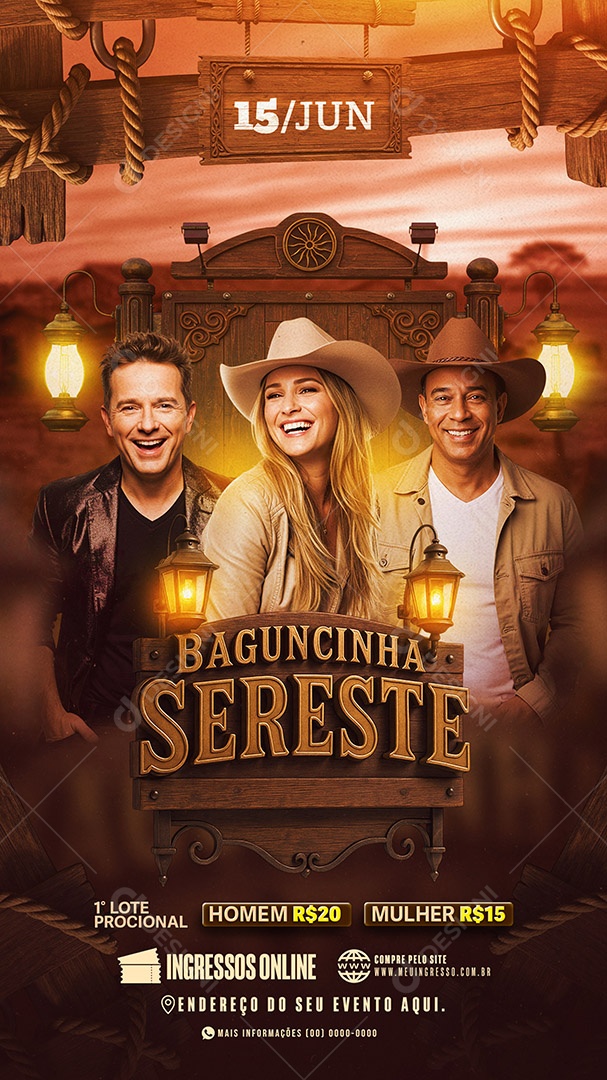 Story Flyer Baguncinha Sereste Social Media PSD Editável