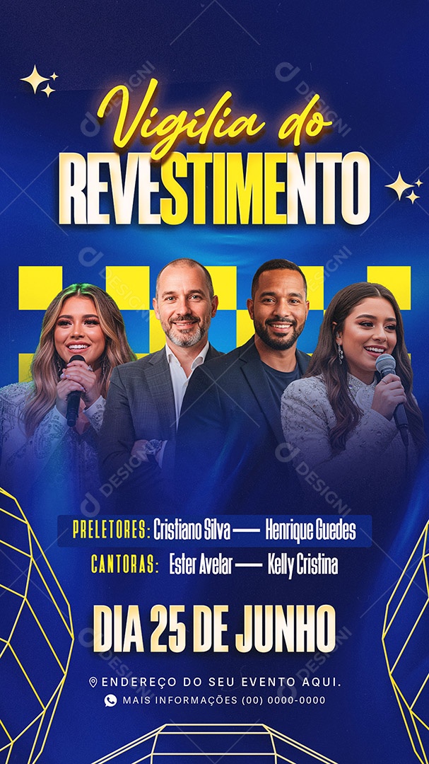 Story Flyer Culto do Revestimento Social Media PSD Editável