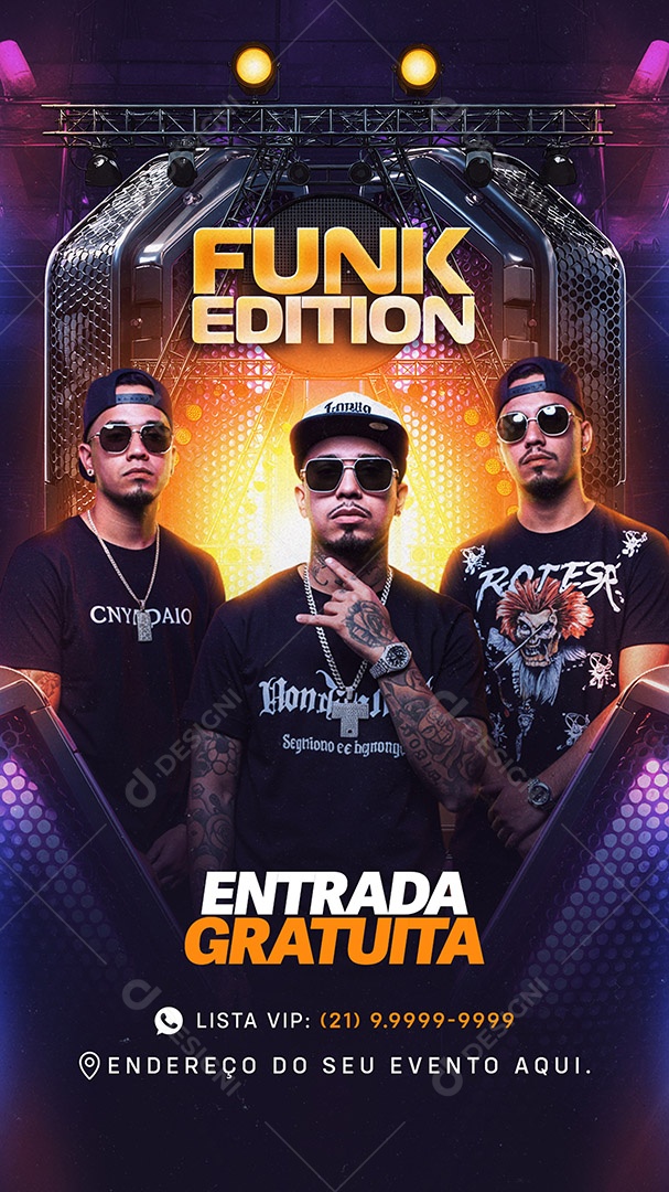 Story Flyer Funk Edition Social Media PSD Editável