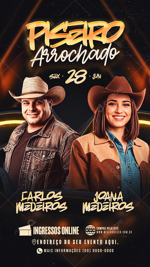 Story Flyer Piseiro Arrochado Social Media PSD Editável