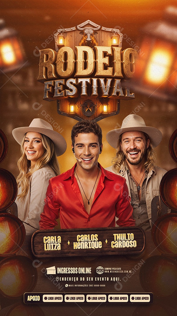 Story Flyer Rodeio Festival Social Media PSD Editável