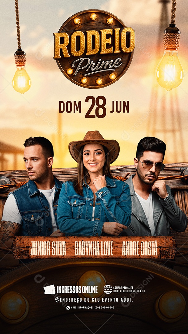 Story Flyer Rodeio Prime Social Media PSD Editável
