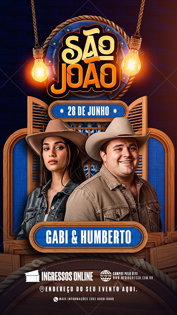 Story Flyer São João Social Media PSD Editável