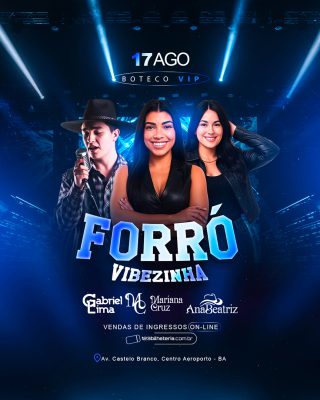 Flyer Forró Vibezinha Social Media PSD Editável