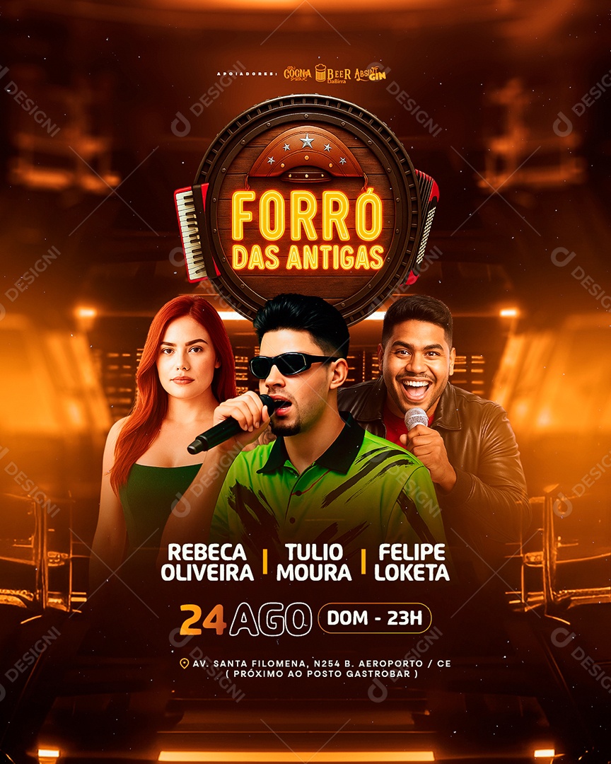 Flyer Forró das Antigas Social Media PSD Editável