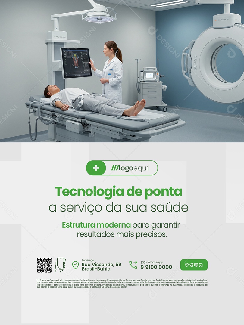 Clínica Exame Tecnologia de Ponta Social Media PSD Editável