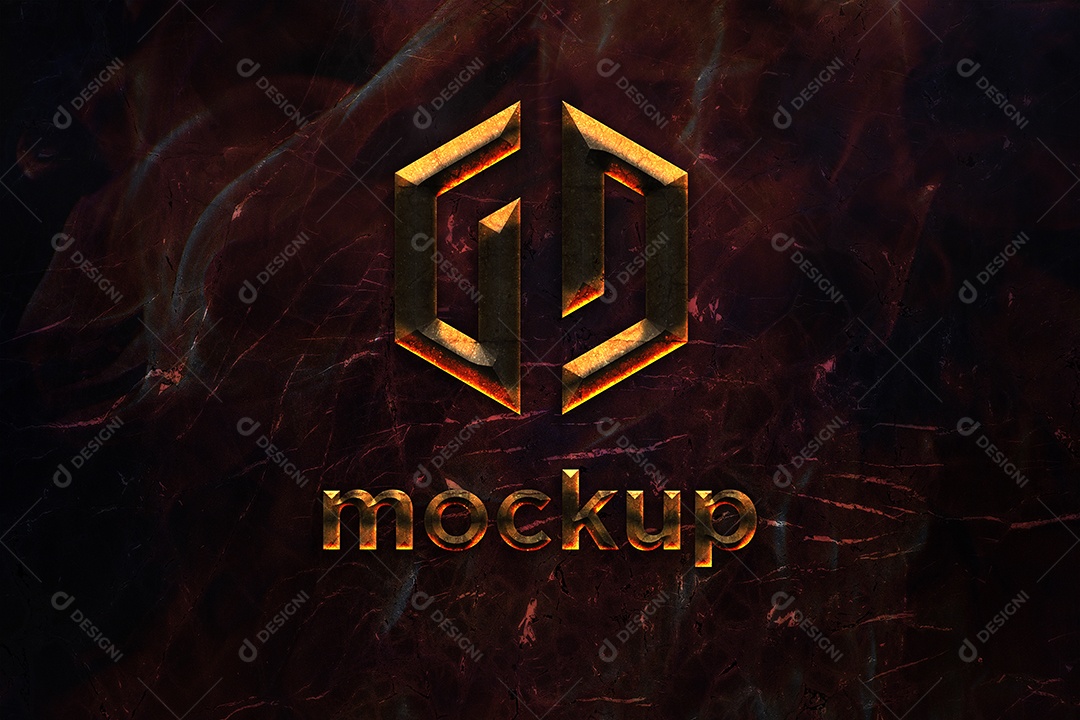 Modelo de Logo Mockup PSD Editável