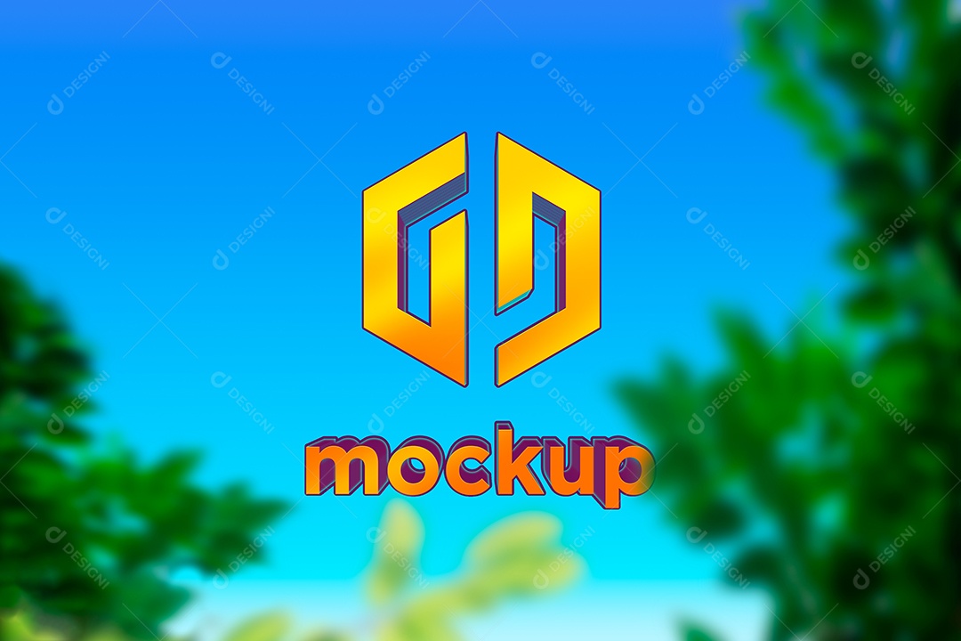 Modelo de Logo Mockup PSD Editável