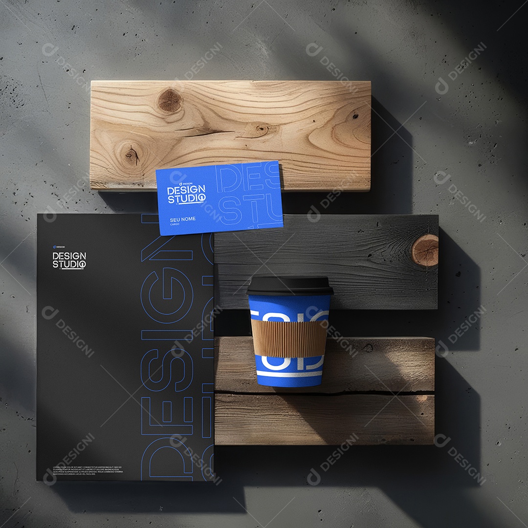 Mockup Identidade Visual Rústica PSD Editável