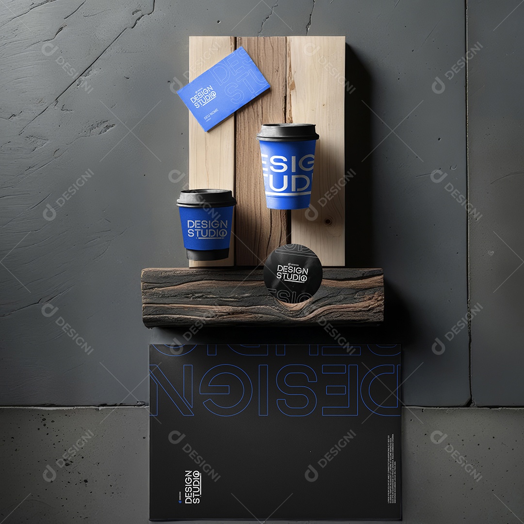 Mockup Identidade Visual Rústica PSD Editável