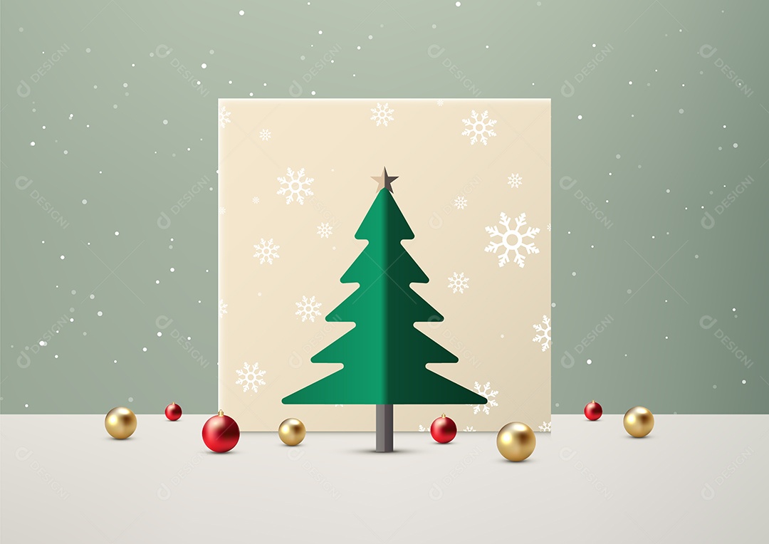 Modelo de Pódio de Natal Vetor EPS Editável